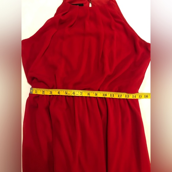 By & By red dress with thin straps and elastic waist, Xl - Picture 8 of 13